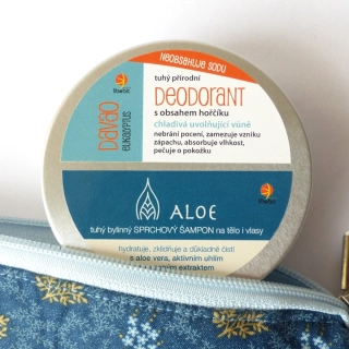 Cestovní sada v plechové krabičce- sprchový šampon a deodorant